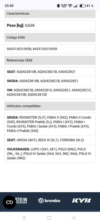 2 Rótulas dirección 92-90904