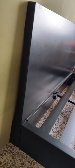 Cama matrimonio 135cm Madera lacada en negro