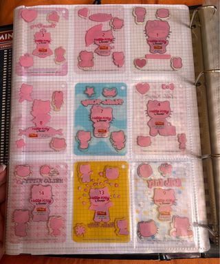 24 Carte Hello Kitty + adesivi già attaccati