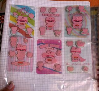 24 Carte Hello Kitty + adesivi già attaccati