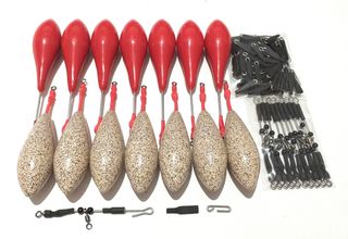 ⬆️ 14 plomos pesca surfcasting, grapas, urfes. 