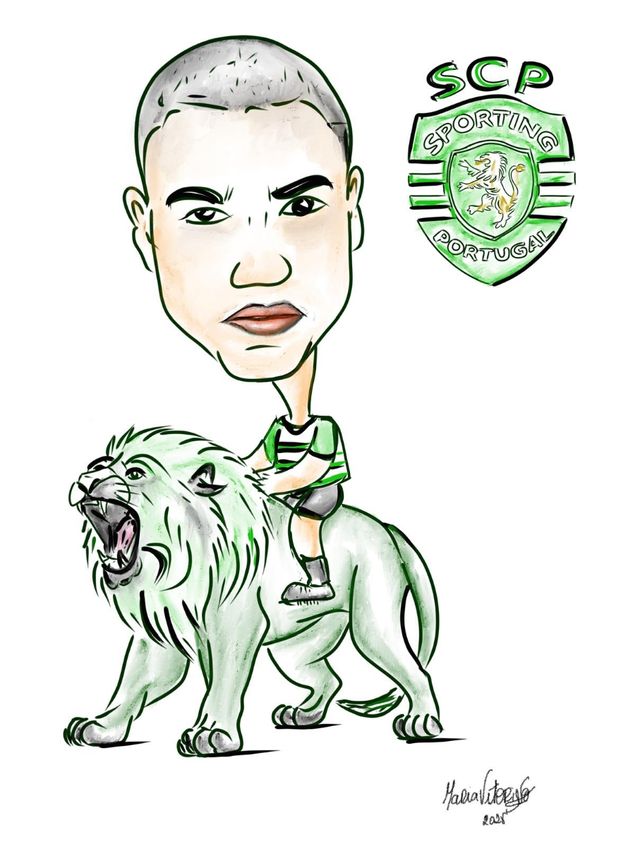 Caricatura personalizada do seu clube