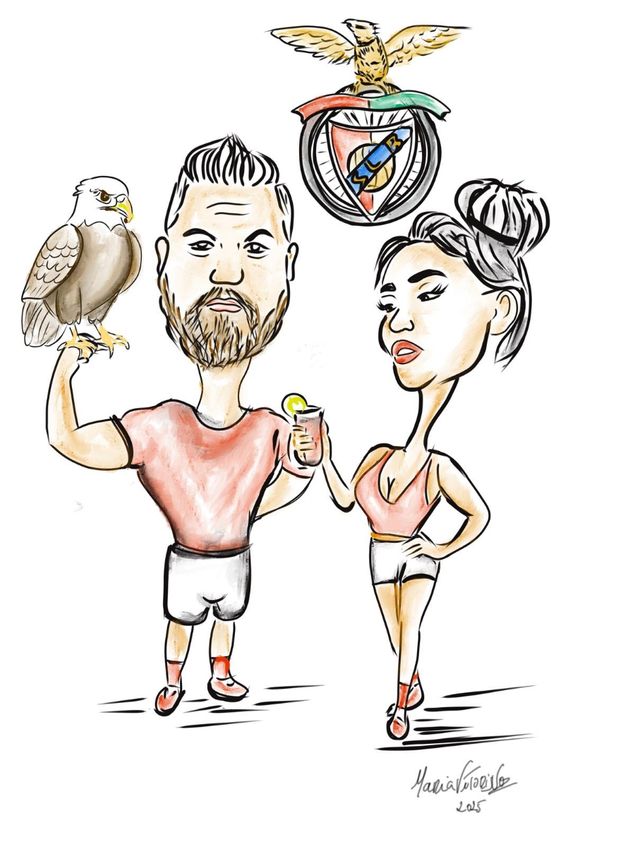 Caricatura personalizada do seu clube