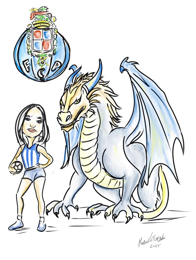 Caricatura personalizada do seu clube