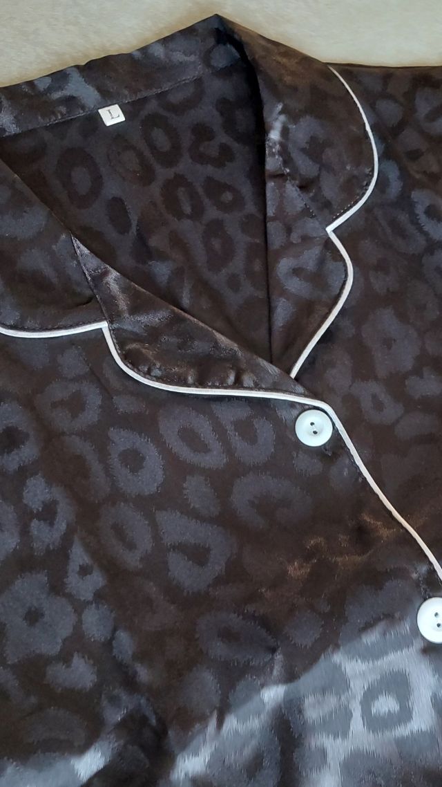 Pigiama nero leopardo