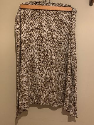 Falda midi Violeta by Mango