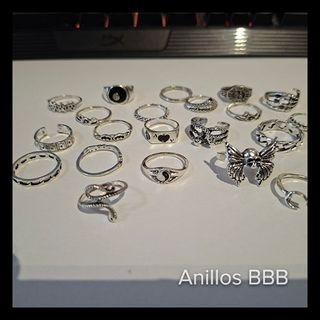 Lote de 21 Anillos de mujer - Plata Vintage nuevos