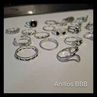 Lote de 21 Anillos de mujer - Plata Vintage nuevos