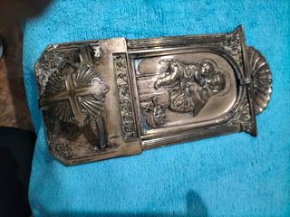 Infusor té antiguo plateado
