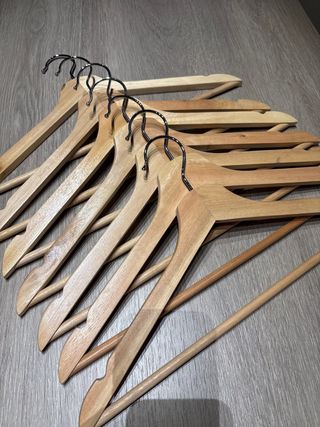 7 Perchas Madera - Colgadores