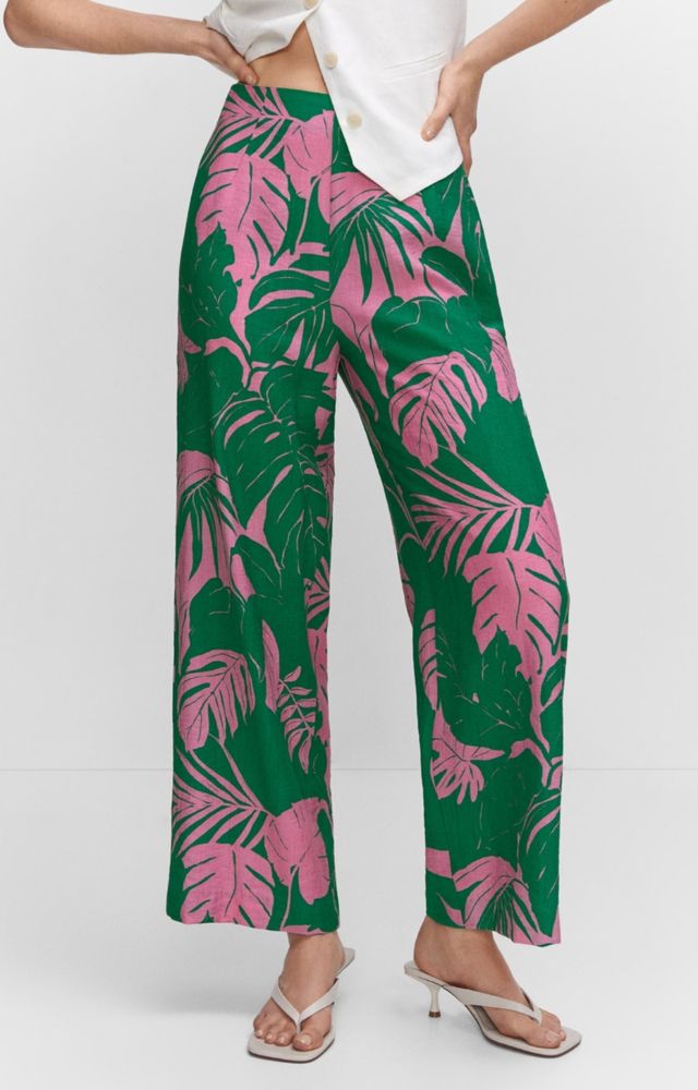 Mango Pantalón Fluido Tiro Alto ( Usado Horas)