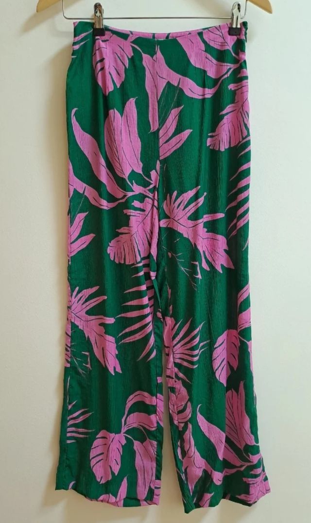 Mango Pantalón Fluido Tiro Alto ( Usado Horas)