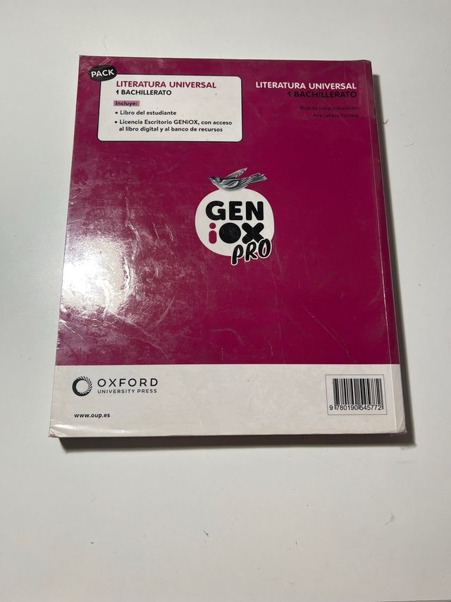 Literatura Universal 1º Bachillerato. Libro del...