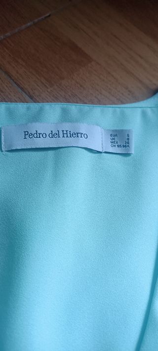 Blusa Pedro del Hierro turquesa talla S