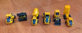 6 Mini-excavadoras/tractores de Juguete NUEVO