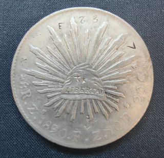 8 Reales México 1890 Zacatecas