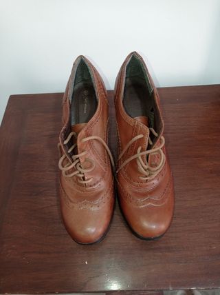 Zapatos Marrón Piel Talla 38