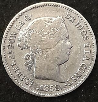 1 Real 1858 Barcelona ¡Plata! Isabel II
