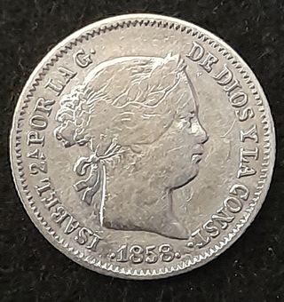 1 Real 1858 Barcelona ¡Plata! Isabel II