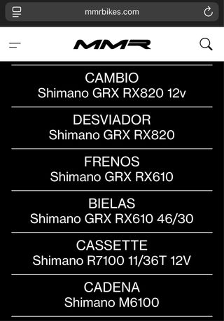 NUEVO! GRX 820 2x12 Grupo Shimano