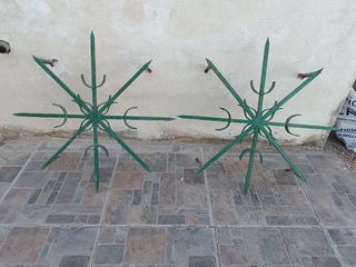 2 Rejas hierro ojo buey - Verde