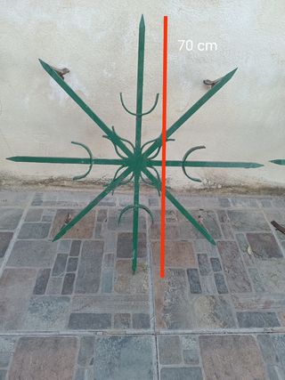 2 Rejas hierro ojo buey - Verde