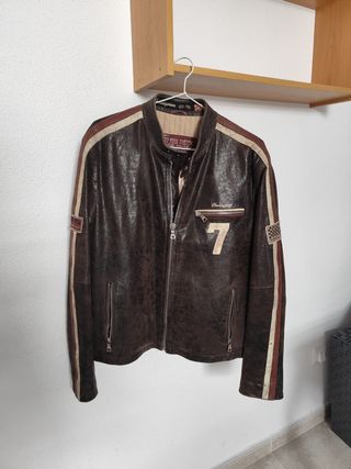 Chaqueta cuero Chevignon marrón