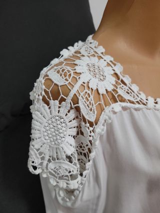 Preciosa blusa blanca verano 
