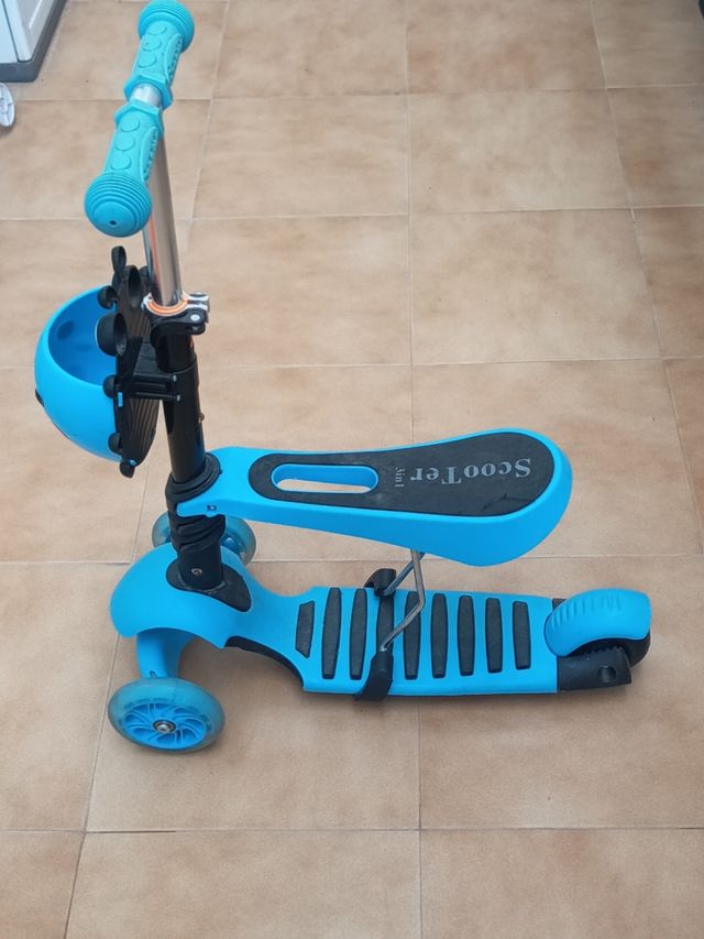 Patinete infantil 3 ruedas azul