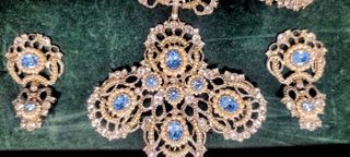 Traje Fallera completo azul y plata