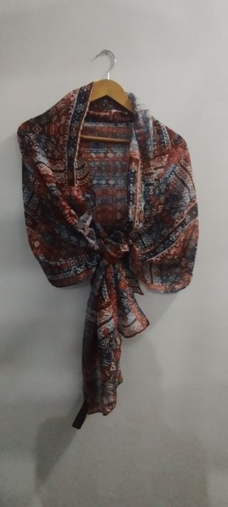 Pañuelo boho estampado 62x190cm