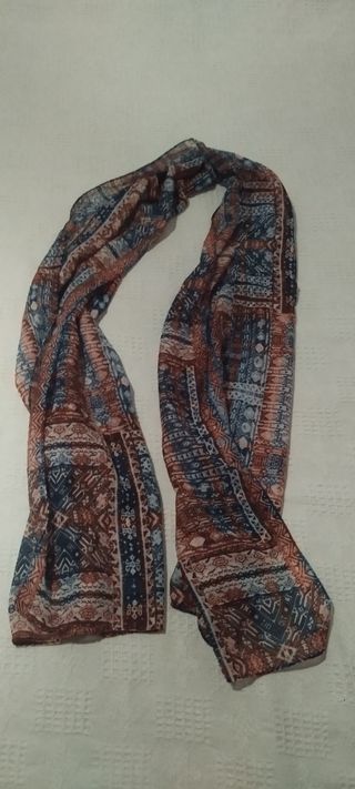 Pañuelo boho estampado 62x190cm
