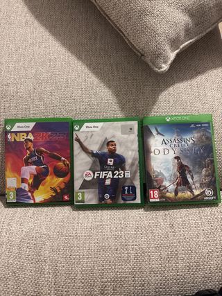 3 giochi per Xbox One: NBA2K23, FIFA 23, Assassin's Cr