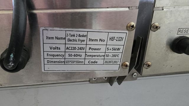 Freidora doble 2x10L c/grifo