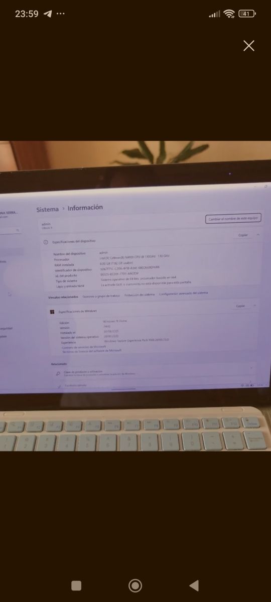 Chuwi ubook 12-gris+Windows 11 teclado+cargador