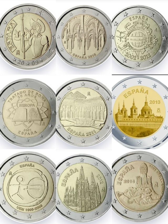 MONETE COMMEMORATIVE DELLA SPAGNA DA 2€ NON CIRCOLATE