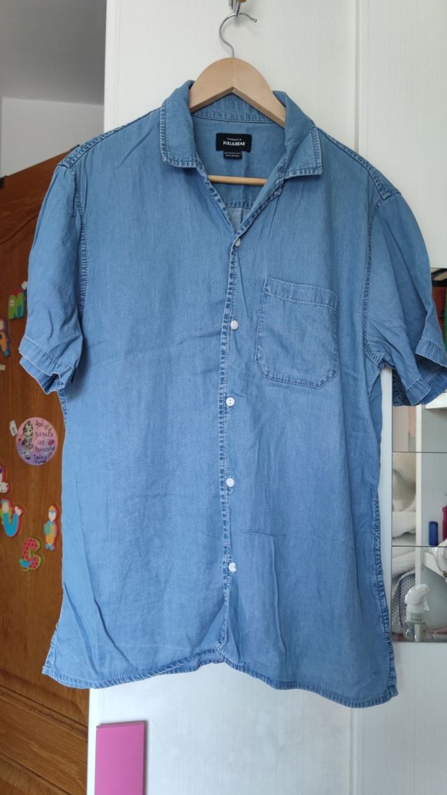 Camisa vaquera hombre Pull & Bear Talla L ó 44
