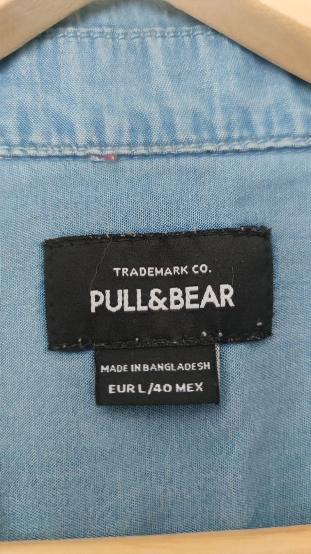 Camisa vaquera hombre Pull & Bear Talla L ó 44