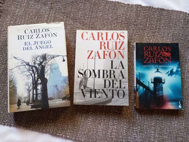 3 Libros de Carlos Ruiz Zafón 