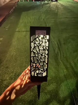 Lampara solar jardin - gris