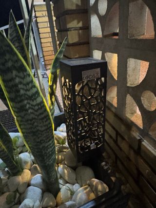 Lampara solar jardin - gris