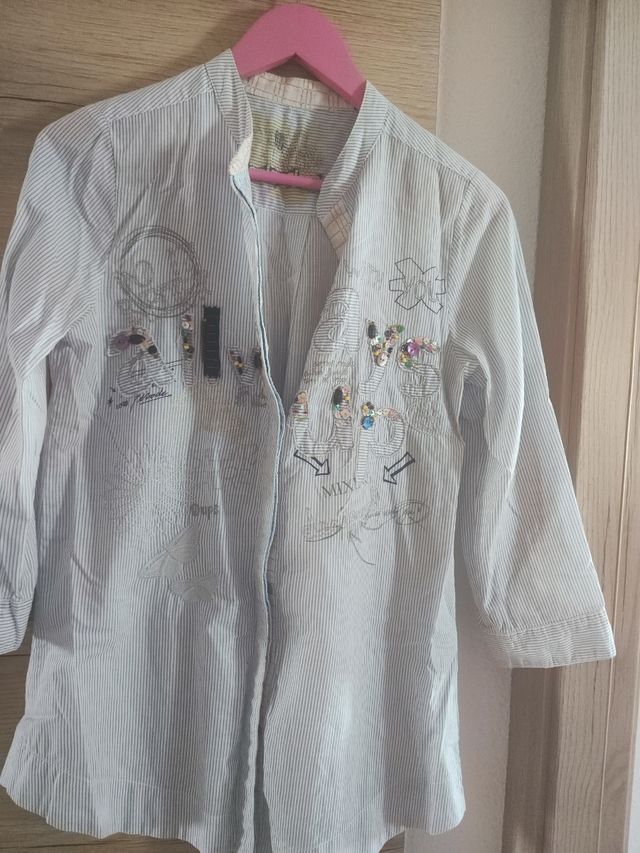 Camisa rayas azul-blanca