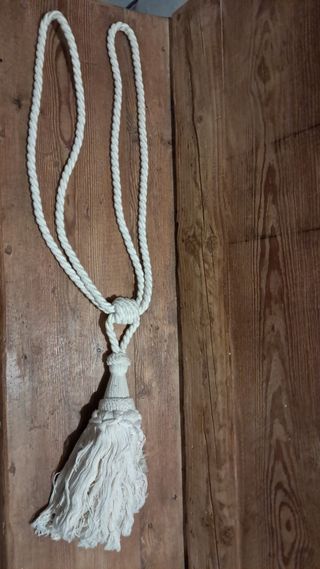 8 Abrazaderas Cortina cuerda trenzada y borla hilo