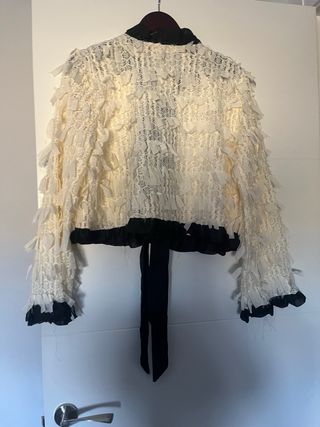 Chaqueta fiesta blanca y negra - S/M