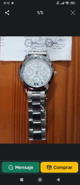 Reloj Caballero color Plata -  Elegante