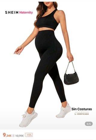 Mallas premamá SHEIN negras talla L