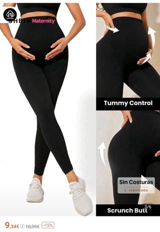 Mallas premamá SHEIN negras talla L