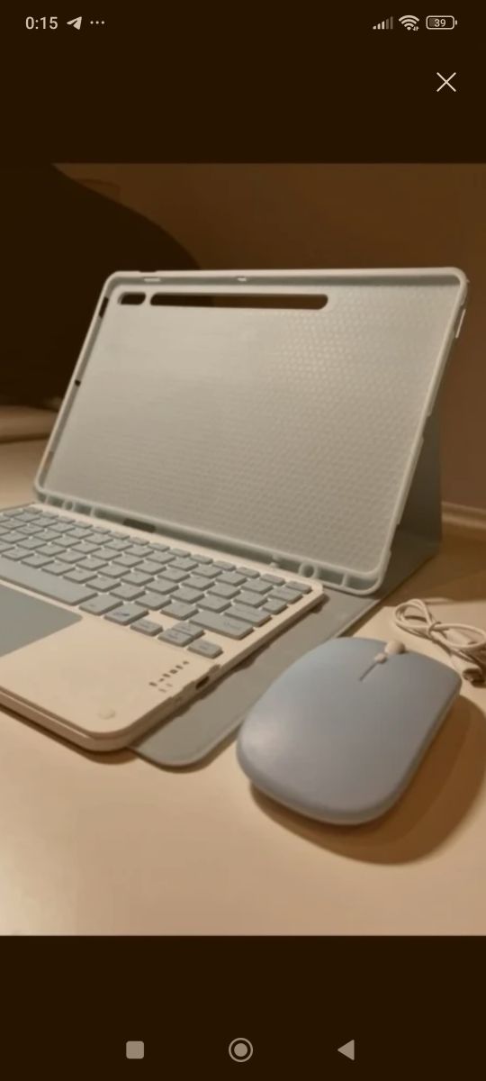 Funda teclado iPad Azul+Ratón+teclado bluetooth