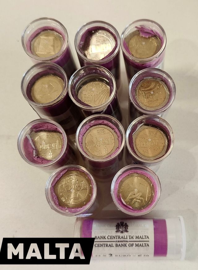 MALTA 2€ MONETE COMMEMORATIVE NON CIRCOLANTI