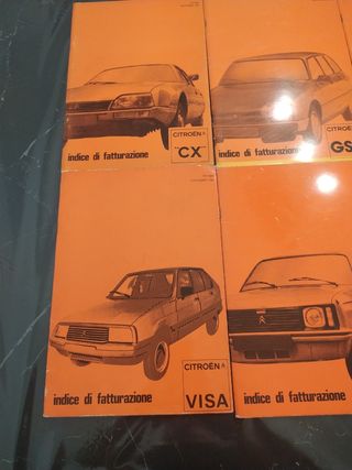 Cataloghi Citroen CX, GS, Visa